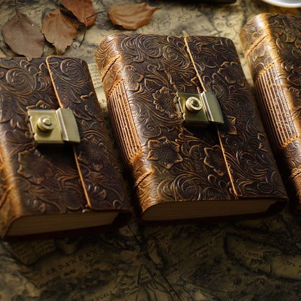 Sổ Da Bò Handmade Cao Cấp - Khóa Mật Khẩu - SO007 MyChapter Notebook