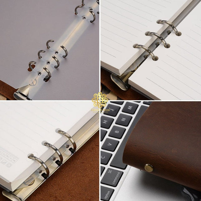 Sổ Da Bò Handmade Cao Cấp Thay Lõi Khoá Dây - SO015 MyChapter Notebook