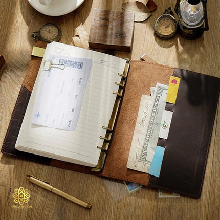 Sổ Da Bò Handmade Cao Cấp Thay Lõi Khoá Dây - SO015 MyChapter Notebook