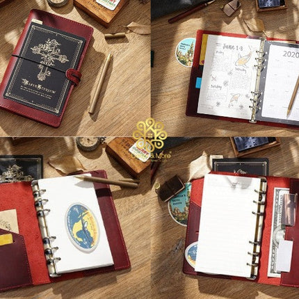 Sổ Da Bò Handmade Cao Cấp Thay Lõi Khoá Dây - SO015 MyChapter Notebook