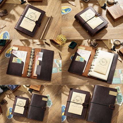 Sổ Da Bò Handmade Cao Cấp Thay Lõi Khoá Dây - SO015 MyChapter Notebook