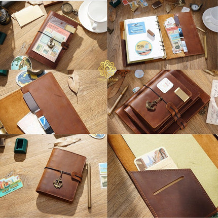 Sổ Da Bò Handmade Cao Cấp Thay Lõi Khoá Dây - SO015 MyChapter Notebook