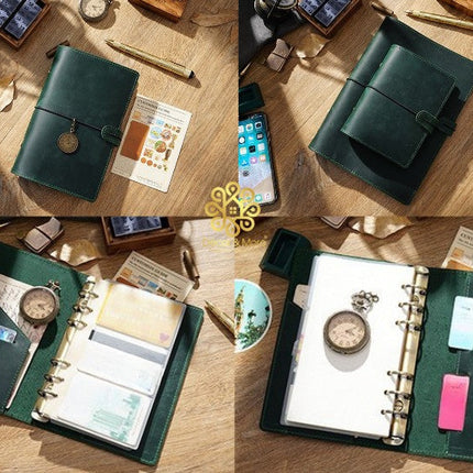 Sổ Da Bò Handmade Cao Cấp Thay Lõi Khoá Dây - SO015 MyChapter Notebook