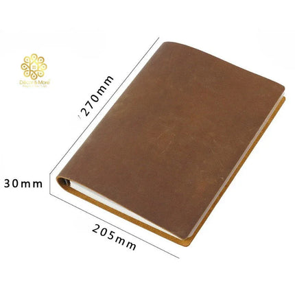 Sổ Da Bò Handmade Cao Cấp - Sổ Không Khoá Kích Thước B5 - SO026 - MyChapter Notebook