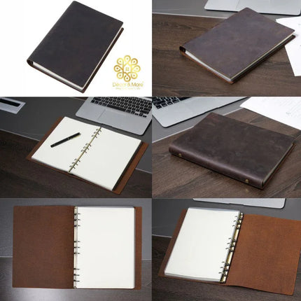 Sổ Da Bò Handmade Cao Cấp - Sổ Không Khoá Kích Thước B5 - SO026 - MyChapter Notebook