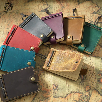 Sổ Tay Da Bò Handmade Cao Cấp Mini Khoá Bấm - SO018 MyChapter Notebook