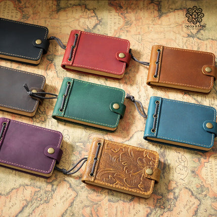 Sổ Tay Da Bò Handmade Cao Cấp Mini Khoá Bấm - SO018 MyChapter Notebook