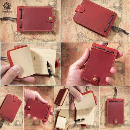 Sổ Tay Da Bò Handmade Cao Cấp Mini Khoá Bấm - SO018 MyChapter Notebook