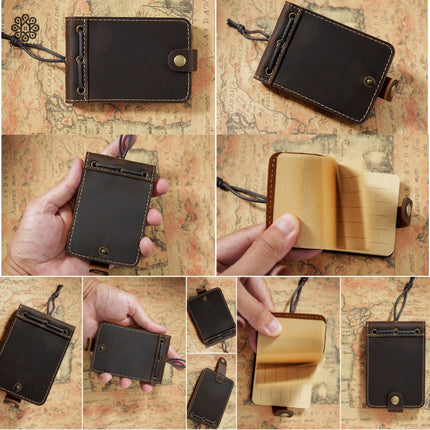 Sổ Tay Da Bò Handmade Cao Cấp Mini Khoá Bấm - SO018 MyChapter Notebook