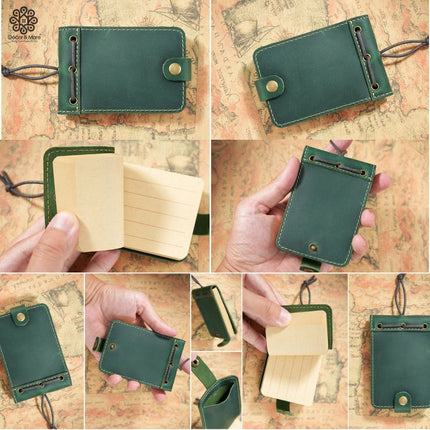 Sổ Tay Da Bò Handmade Cao Cấp Mini Khoá Bấm - SO018 MyChapter Notebook