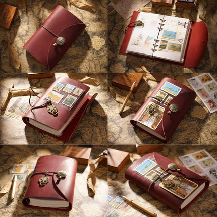 Sổ Da Bò Handmade Cao Cấp - Nút Đồng Cỡ A6 - SO026 MyChapter Notebook