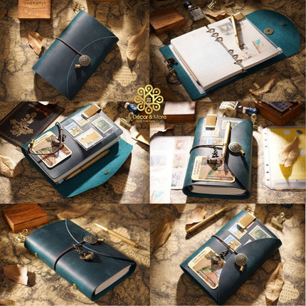 Sổ Da Bò Handmade Cao Cấp - Nút Đồng Cỡ A6 - SO026 MyChapter Notebook