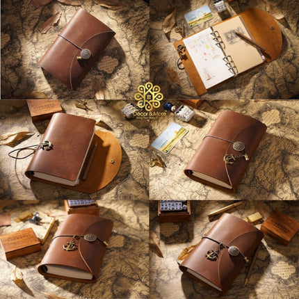 Sổ Da Bò Handmade Cao Cấp - Nút Đồng Cỡ A6 - SO026 MyChapter Notebook