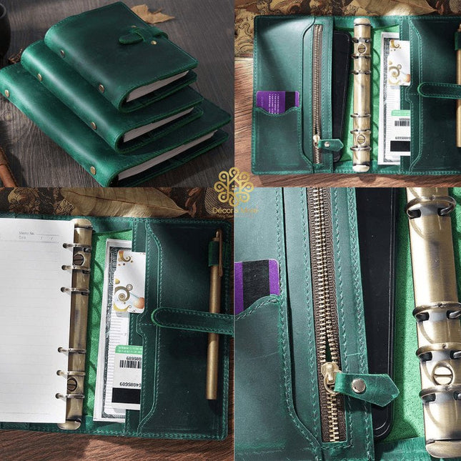 Sổ Da Bò Handmade Cao Cấp Khóa Cài Thay Lõi - SO021 MyChapter Notebook