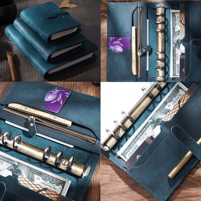 Sổ Da Bò Handmade Cao Cấp Khóa Cài Thay Lõi - SO021 MyChapter Notebook