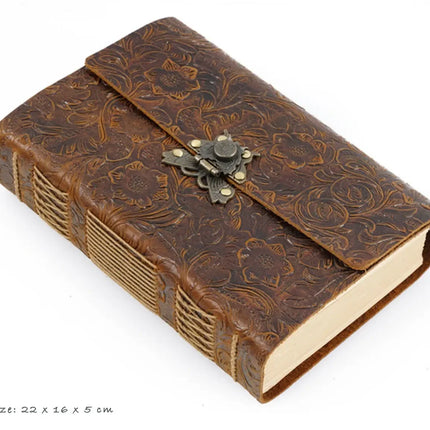 Sổ Nhật Ký Da Bò Handmade Cao Cấp Khoá Cánh Bướm – SO001 MyChapter Notebook